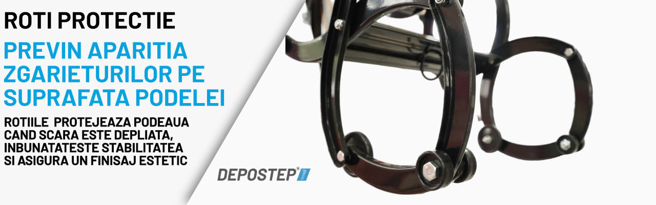 Scara pod pantograf DEPOSTEP DMF-roti protectie pentru protectia podelei scara pod
